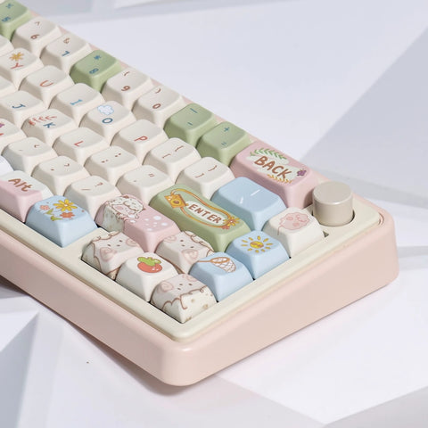 Cute Sheep Picnic Theme Animal Keycap Set