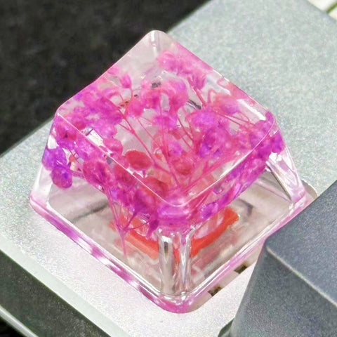 Cute Flower Theme Resin Epoxy Floral Keycap