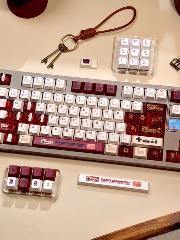 Cool Red Famicom Backlit Retro Keycap Set