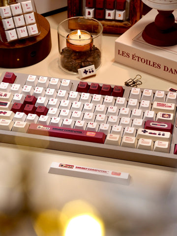 Cool Red Famicom Backlit Retro Keycap Set