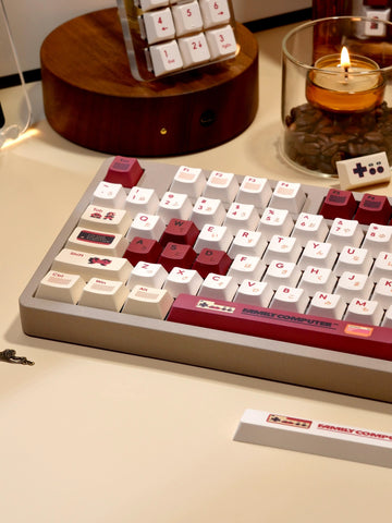 Cool Red Famicom Backlit Retro Keycap Set
