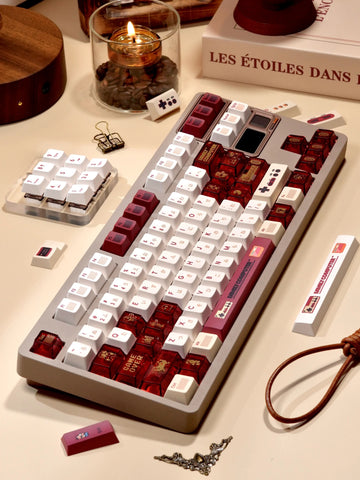 Cool Red Famicom Backlit Retro Keycap Set