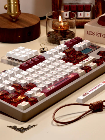 Cool Red Famicom Backlit Retro Keycap Set