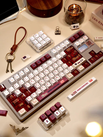 Cool Red Famicom Backlit Retro Keycap Set