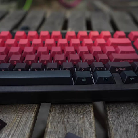 Cool Red Gradient PBT ISO Backlit Keycap Set
