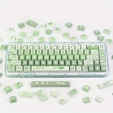 Cute Matcha Green Gradient PBT XDA Keycap Set