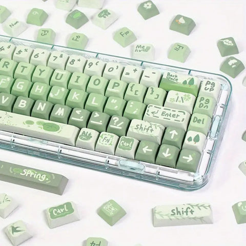 Cute Matcha Green Gradient PBT XDA Keycap Set