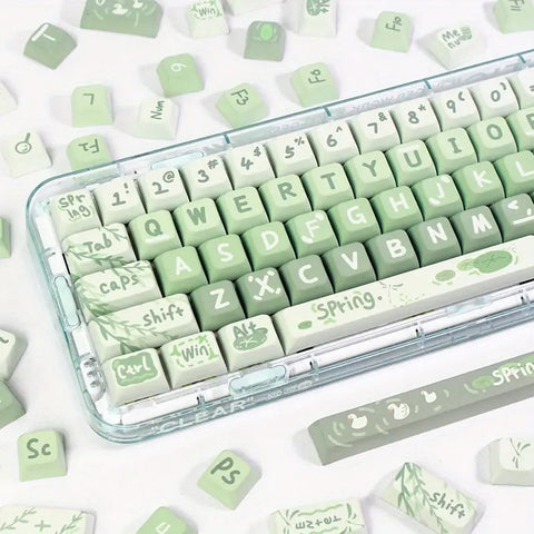 Cute Matcha Green Gradient PBT XDA Keycap Set