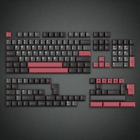 Cool Black & Red Evil Dolch Theme Keycap Set