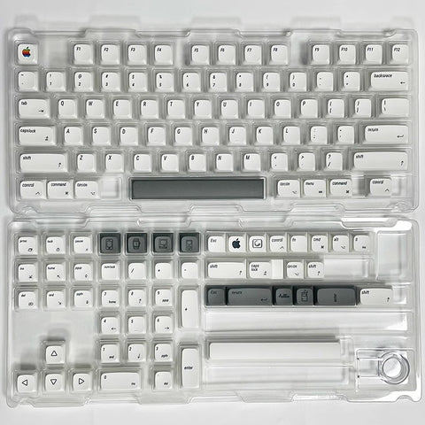 White Mac Theme Simple XDA PBT Keycap Set