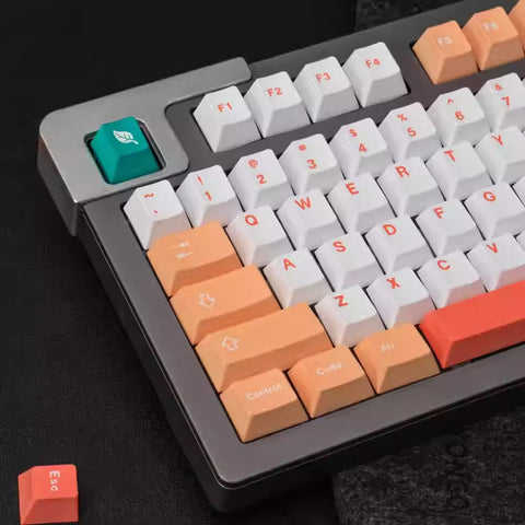 Creamy Peach Theme Pastel Keycap Set - KeyArtisan®