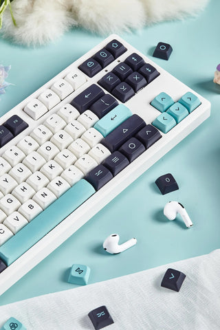 Classic Blue Electro Theme PBT XDA Keycap Set
