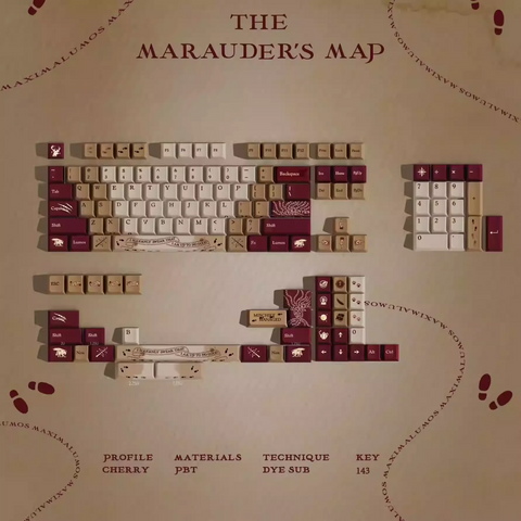Harry Potter | Marauder’s Map Theme Keycap Set - KeyArtisan®