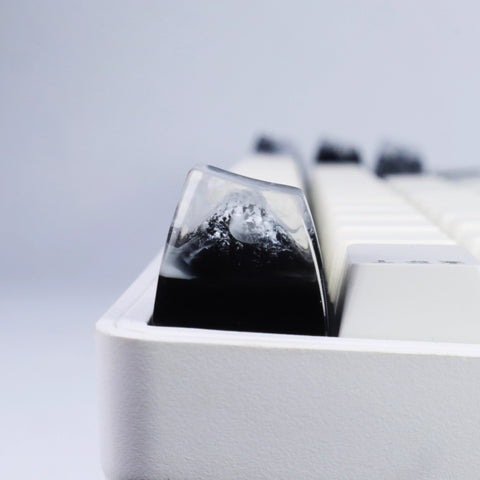 Cool Black Fuji Mountain Artisan Resin Keycap
