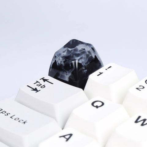 Cool Black Fuji Mountain Artisan Resin Keycap