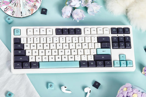 Classic Blue Electro Theme PBT XDA Keycap Set