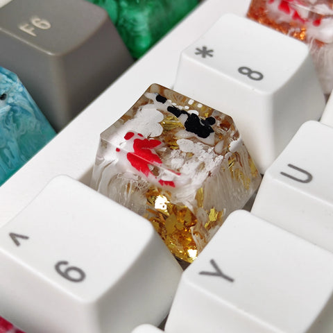 Cute Resin Epoxy Artisan Zen Pond Keycap