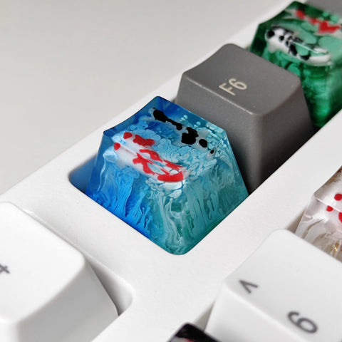 Cute Resin Epoxy Artisan Zen Pond Keycap