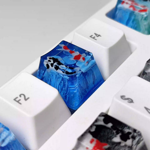 Cute Resin Epoxy Artisan Zen Pond Keycap