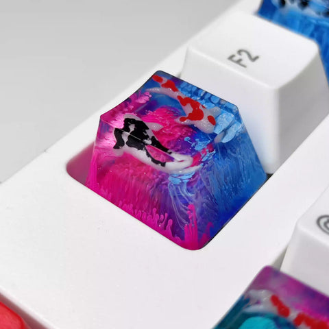 Cute Resin Epoxy Artisan Zen Pond Keycap