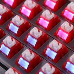 YunMao Red Shaft V2S Mechanical Keyboard Switches - Silent Tactile, 4mm Travel, Custom Order