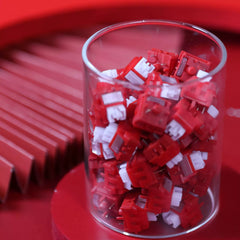 YunMao Red Shaft V2S Mechanical Keyboard Switches - Silent Tactile, 4mm Travel, Custom Order