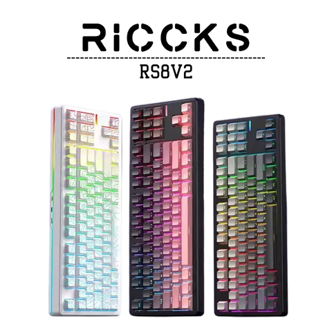 Riccks RS8 V2 Wireless Hot-Swap RGB Mechanical Keyboard