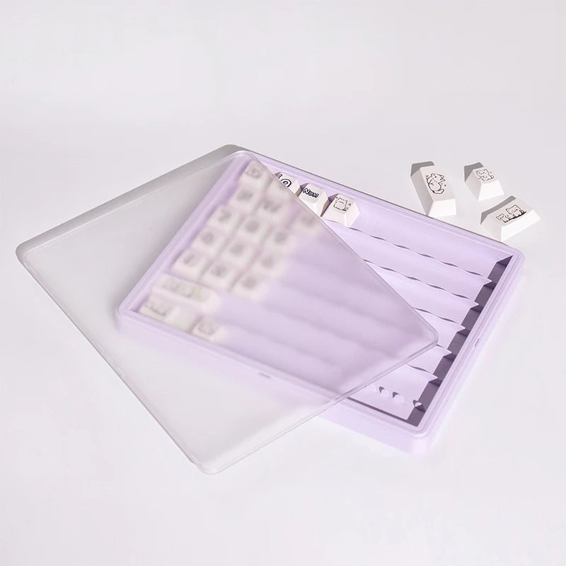 Three Layer Keycap Storage With Frosted Lid