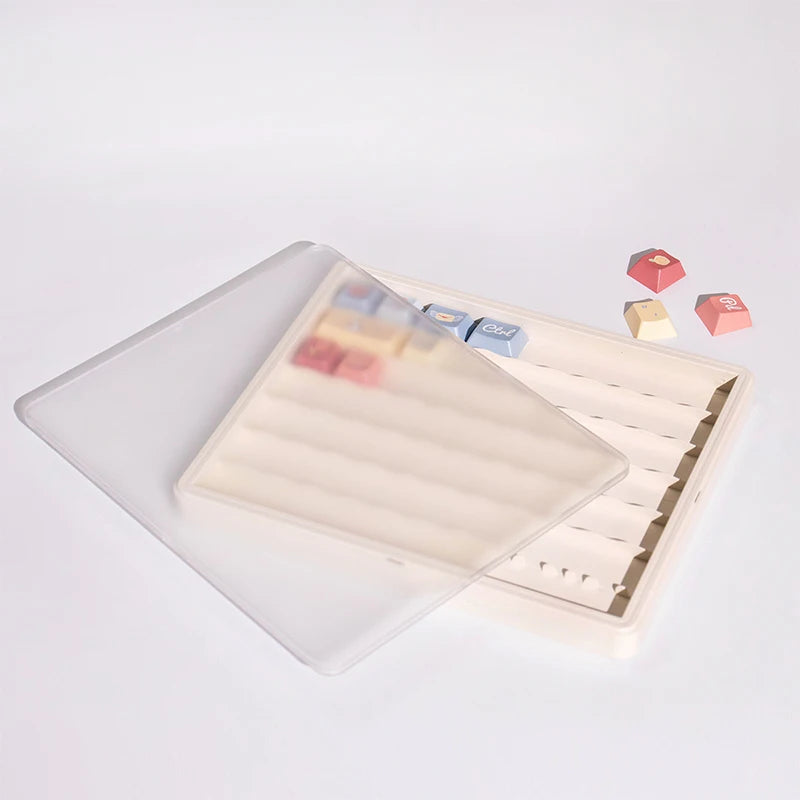 Three Layer Keycap Storage With Frosted Lid