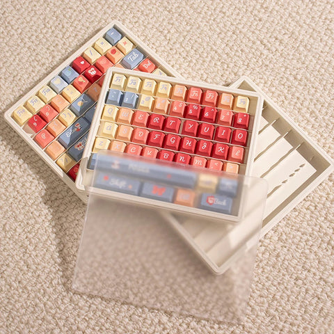 Three Layer Keycap Storage With Frosted Lid