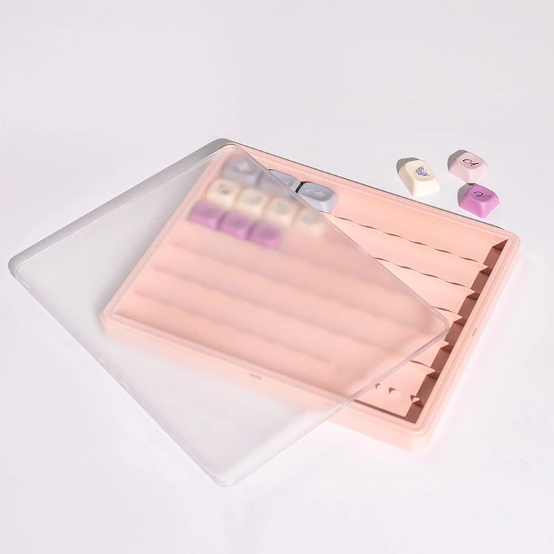 Three Layer Keycap Storage With Frosted Lid