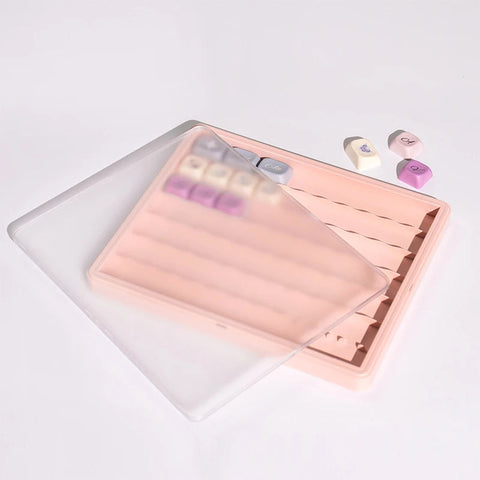 Three Layer Keycap Storage With Frosted Lid