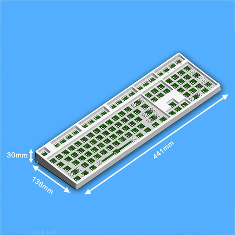 Noppoo F108 Mechanical Keyboard Kit Three Mode 108keys Hot Swap RGB Switch PBT Wireless Keyboard kit Customize Gaming Accessorie