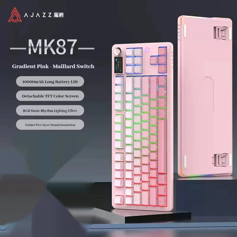 AJAZZ MK87 Mechanical Keyboard Tri-mode Gasket Structure Hot Swap