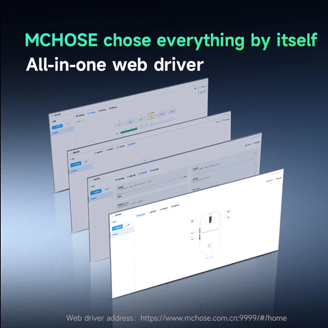 MCHOSE A7 Pro Ultra Wireless Mouse Tri-Mode Gaming E-sports Mouse PAW3950 Lightweight 42000dpi 8K Low Delay Ergonomics 500mAh