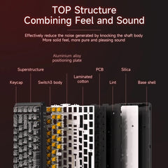 AJAZZ AK680 MAX Mechanical Keyboard HE Hall Effect Switch 60% 8k/1K RGB Wired/Wireless Gaming Rapid Trigger Magnetic Keyboard