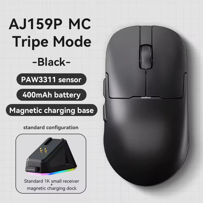 AJAZZ AJ159 APEX/AJ159PRO Wireless Gamer Mouse with RGB Magnetic Charging Base Lightweight AJ159P Gaming Mouse for PC Laptop