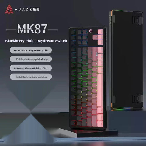 AJAZZ MK87 Mechanical Keyboard Tri-mode Gasket Structure Hot Swap