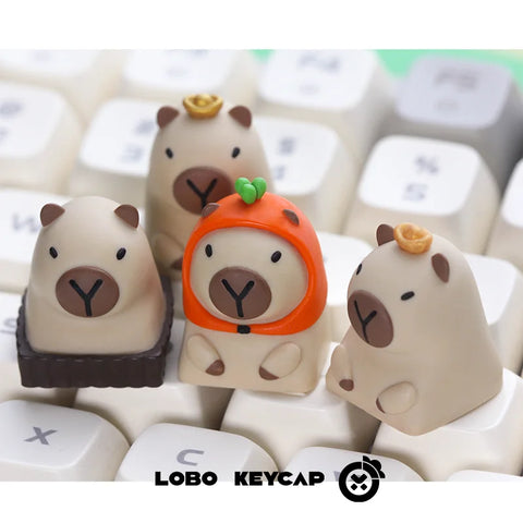Capybara Theme 3D Artisan Resin Keycap