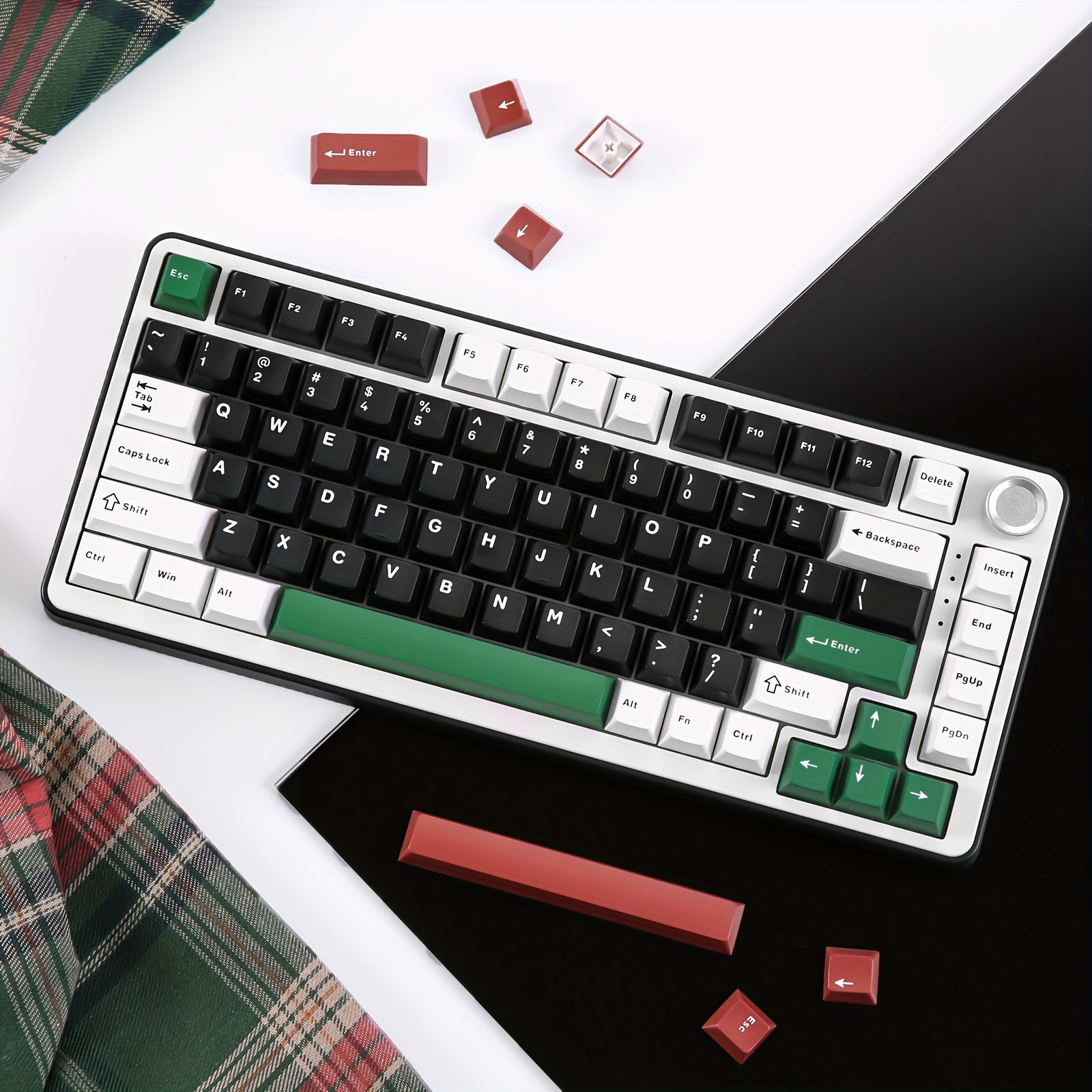 YUNZII B75 PRO Wireless Gaming Keyboard - 75% Compact Design with RGB, Hot-Swappable Mechanical Switches, Ergonomic Gasket Mount, and Multi-Connectivity (Wireless/Type-C/2.4G) - Black
