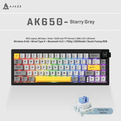 AJAZZ AK650 65% Compact Tri - Mode Mechanical Keyboard - KeyArtisan