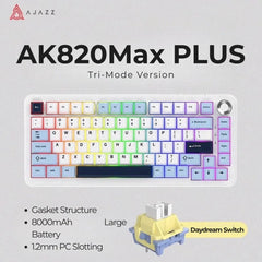 AJAZZ AK820 MAX PLUS 75% Layout Tri - Mode Mechanical Keyboard - KeyArtisan