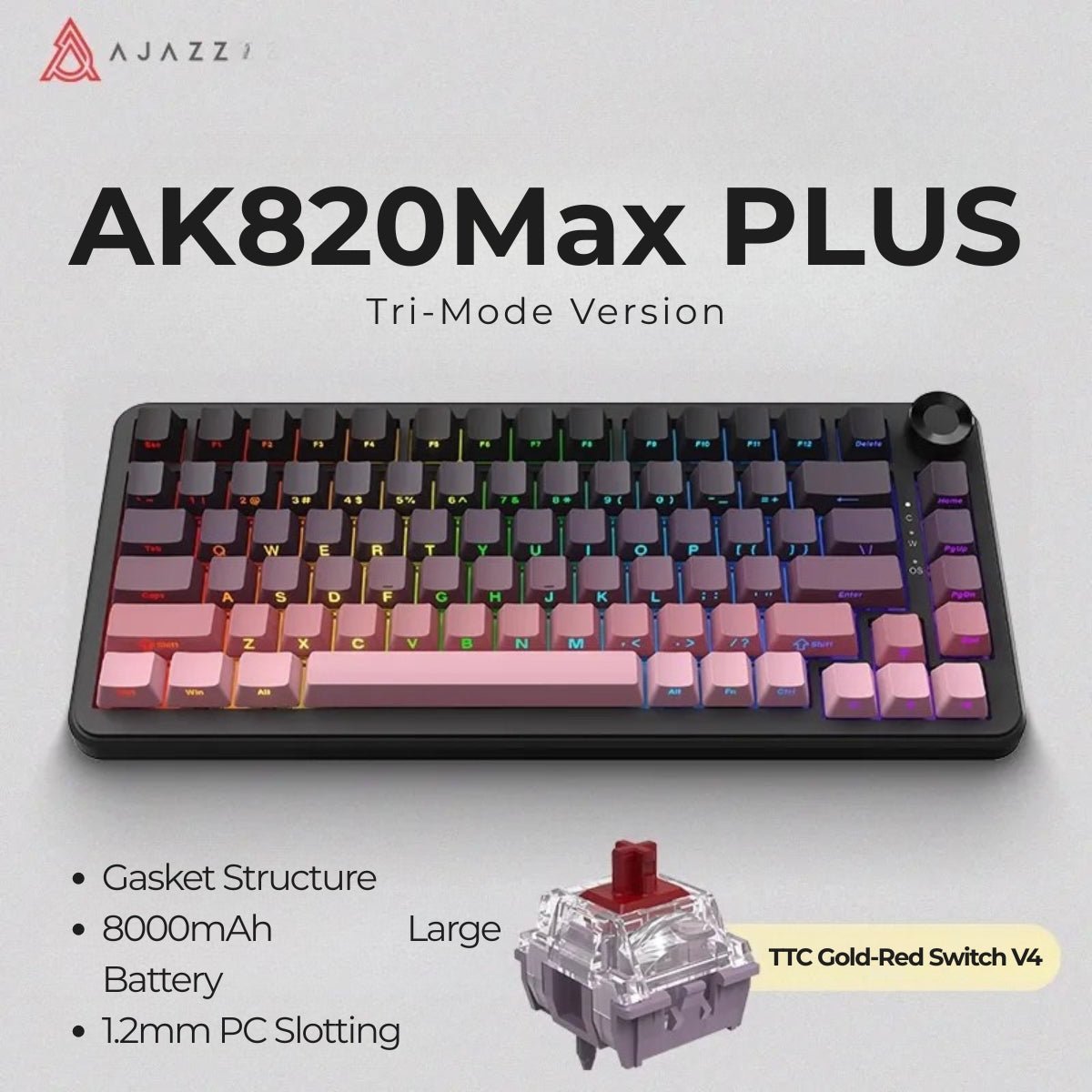 胡麻 Ajazz AK820 Max Ultra HE- Magnetic Switch Keyboard