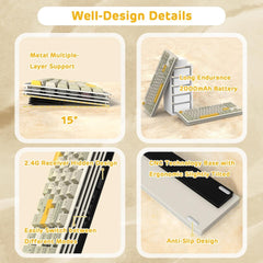 AJAZZ AKC087 TKL Layout Tri - Mode Mechanical Keyboard - Black - KeyArtisan