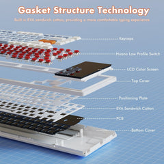 AJAZZ AKP815 Low Mechanical Keyboard with Touch Screen - KeyArtisan