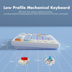 AJAZZ AKP815 Low Mechanical Keyboard with Touch Screen - KeyArtisan