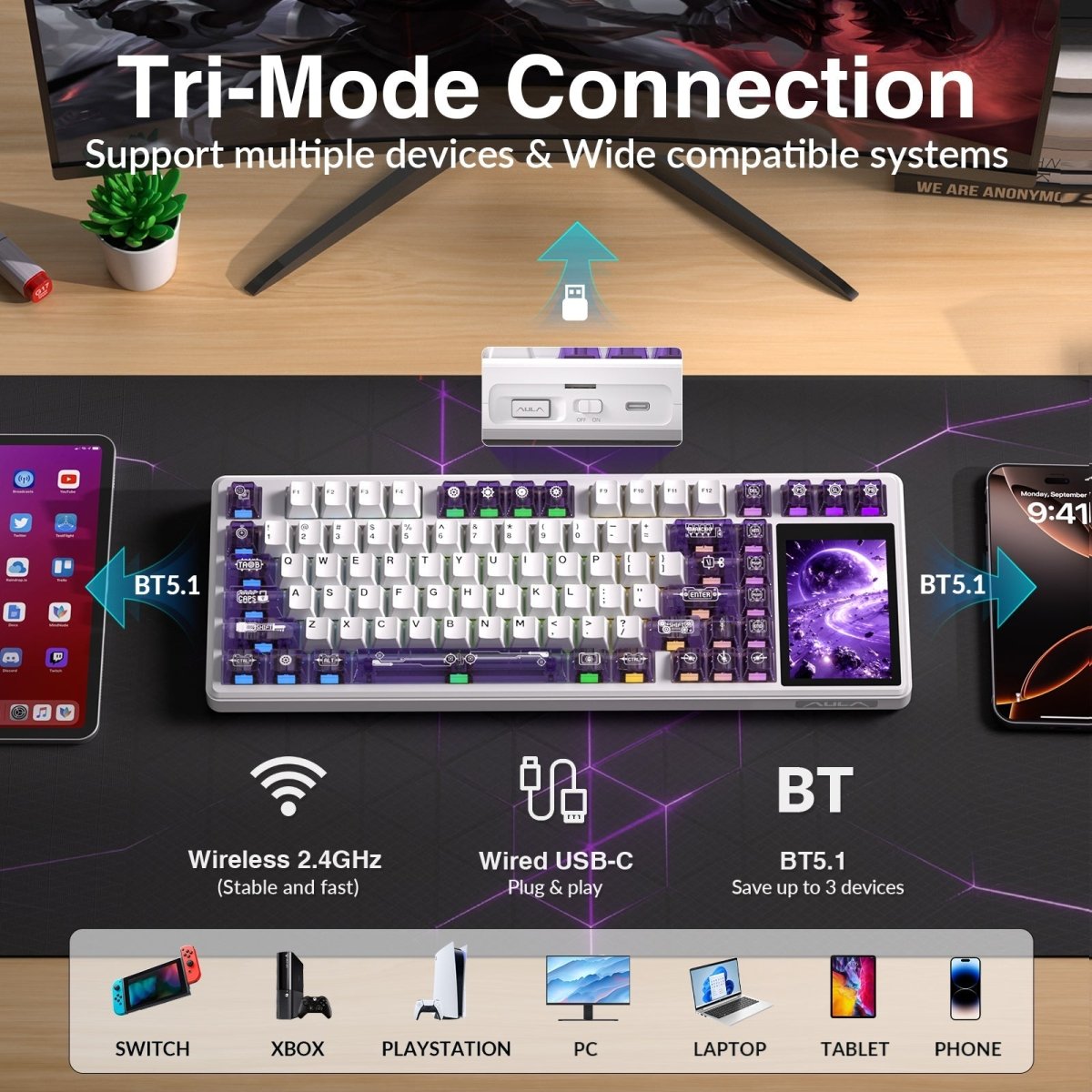 AULA L99 Smart-Screen Mechanical Keyboard - KeyArtisan