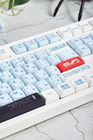 Blue Eva - 00 Theme Anime Japanese Keycap Set - KeyArtisan