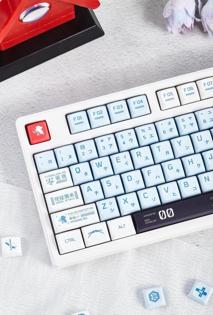 Blue Eva - 00 Theme Anime Japanese Keycap Set - KeyArtisan