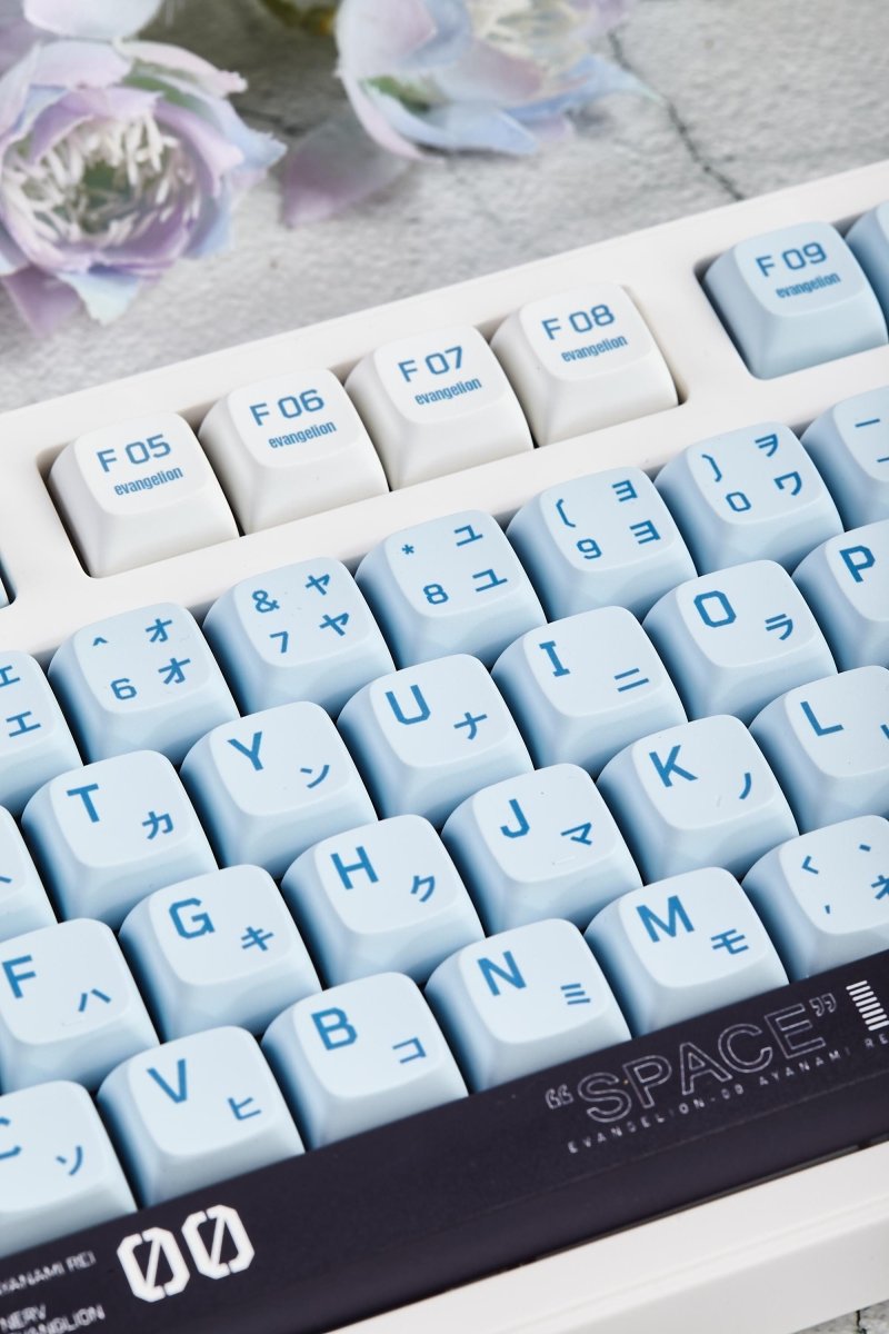 Blue Eva - 00 Theme Anime Japanese Keycap Set - KeyArtisan
